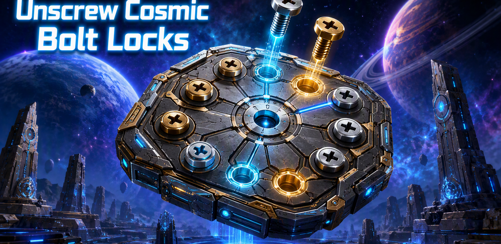 Deep-space alien machinery from Orbit Screw: Bolt Puzzle
